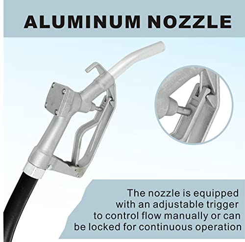 Diesel Oil Fuel Transfer Pump Kit, 12V Dc 11Gpm Electric Self-Priming Fuel Pump With W/Discharge Suction Hose & Nozzle, For Diesel Bio Kerosene Oil #TOP6