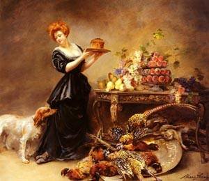 Peinture a lhuile Allegorie De LAutomne Madeleine Lemaire cadeau d exception 30x36
