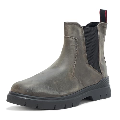 HUGO Men's Side Zip Lace Up Boot Fashion