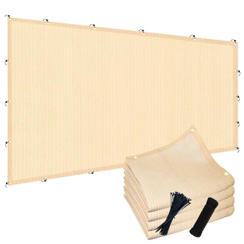 90% 12x24ft Sun Shade Cloth for Outdoor Deck Backyard Patio Garden Pergola Cover Canopy Beige
