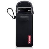 Sony Xperia 8 Schutzhülle Shocksock, Kompatibel mit Sony Xperia 8 Neopren Tasche mit Carabiner Hülle - Schwarz