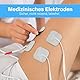 LotFancy 40x TENS Elektroden Pads 5x5 cm, Wiederverwendbare EMS Klebe-Elektroden für TENS-Geräte und EMS-Trainer, Elektrostimulationsgerät, mit 2mm Steckanschluss