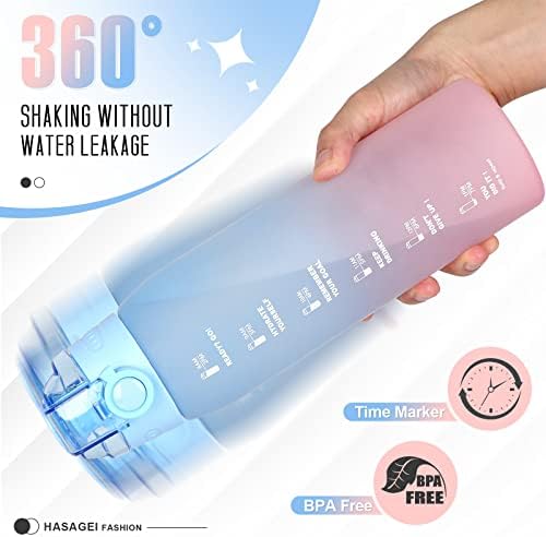 HASAGEI Water Bottle,Water Bottle 1L,Non-Toxic BPA Free Leak-proof Dishwasher Safe Drink Bottle for Gym, School and Office