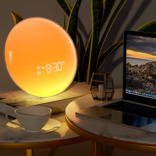Dekala Arkenstone Sunrise Alarm Clock, Smart Wake-Up Light, Ambient Light & Sleep Assistant White Noise Sound Machine Night Light, App/Voice Control, Work With Alexa And Google, Ideal For Gift #TOP6