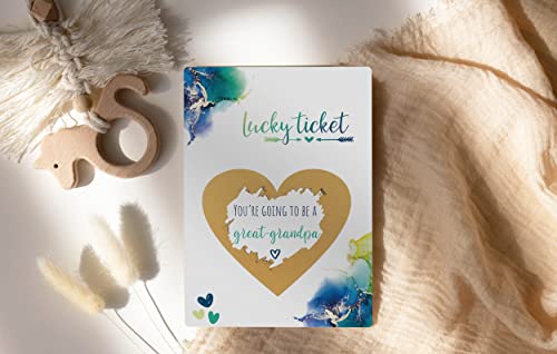 Image of Joli Coon Pregnancy announcement scratch card - You are going to be a great grandpa - Baby announcement with envelope - Dream
