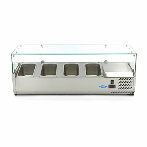 Maxima Gastro Aufsatzkühlvitrine - 120 cm - Passt 4 x 1/3 GN
