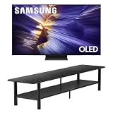 Samsung QN77S90FAFXZA 77 Inch 4K OLED Smart TV with an ErgoAV ERTFX1-01B 80' FlexFold Frame TV Stand (2025)
