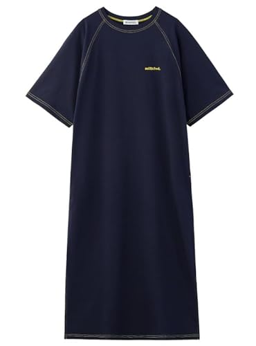 [ミルクフェド] ラグランステッチドレス RAGLAN STITCH DRESS 103252041001 NAVY ONE SIZE