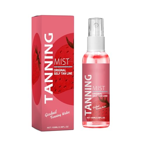 Generic Spray abbronzante alla fragola, nebbia abbronzante della pelle, nebbia abbronzante, display estivo, spray autoabbronzante, 100 ml CmS231 (rosso, taglia unica)