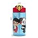 Zak Designs 16 oz Kids Water Bottle - Ryan's World Ryan and Combo Panda, with Straw and Built in Carrying Loop, Non BPA Made of Durable Material,l Leak-Proof Designs (2 PC Set)