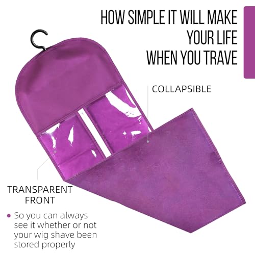 Wig Storage Dust-proof Wig Bag Storage for Multiple Wigs with Hanger Wig Stand Hair Extensions, Wigs & Accessories by AIHOPESTO - Image 5