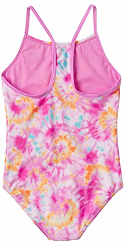 Speedo Girls Thin Strap One Piece Swimsuit (as1, Alpha, s, Regular, Watercolor Pink)2