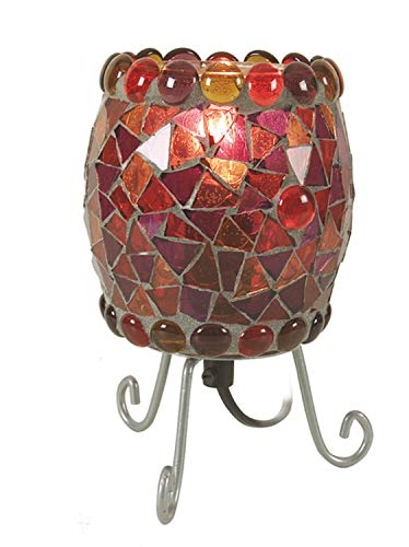 Näve 325201 Mosaik-Tischleuchte Höhe 17cm rot