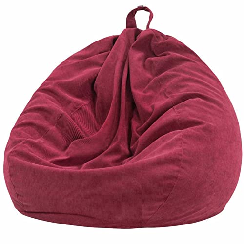 DTLEO Puff Cubierta puf Sofá Funda de Puff Pera (sin Relleno) Infantiles o Cojin de Suelo para Decoracion Habitacion Juvenil Cubierta de Frijoles Reclinable,Wine Red