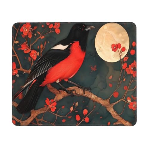 Tapis de Souris Gaming - 420 x 350 mm - Petit Mouse PadLa Pie - Surface Spéciale Améliore la Vitesse et la Précision - Base en Caoutchouc Antidérapant Surface - Portable et Lavable j-901
