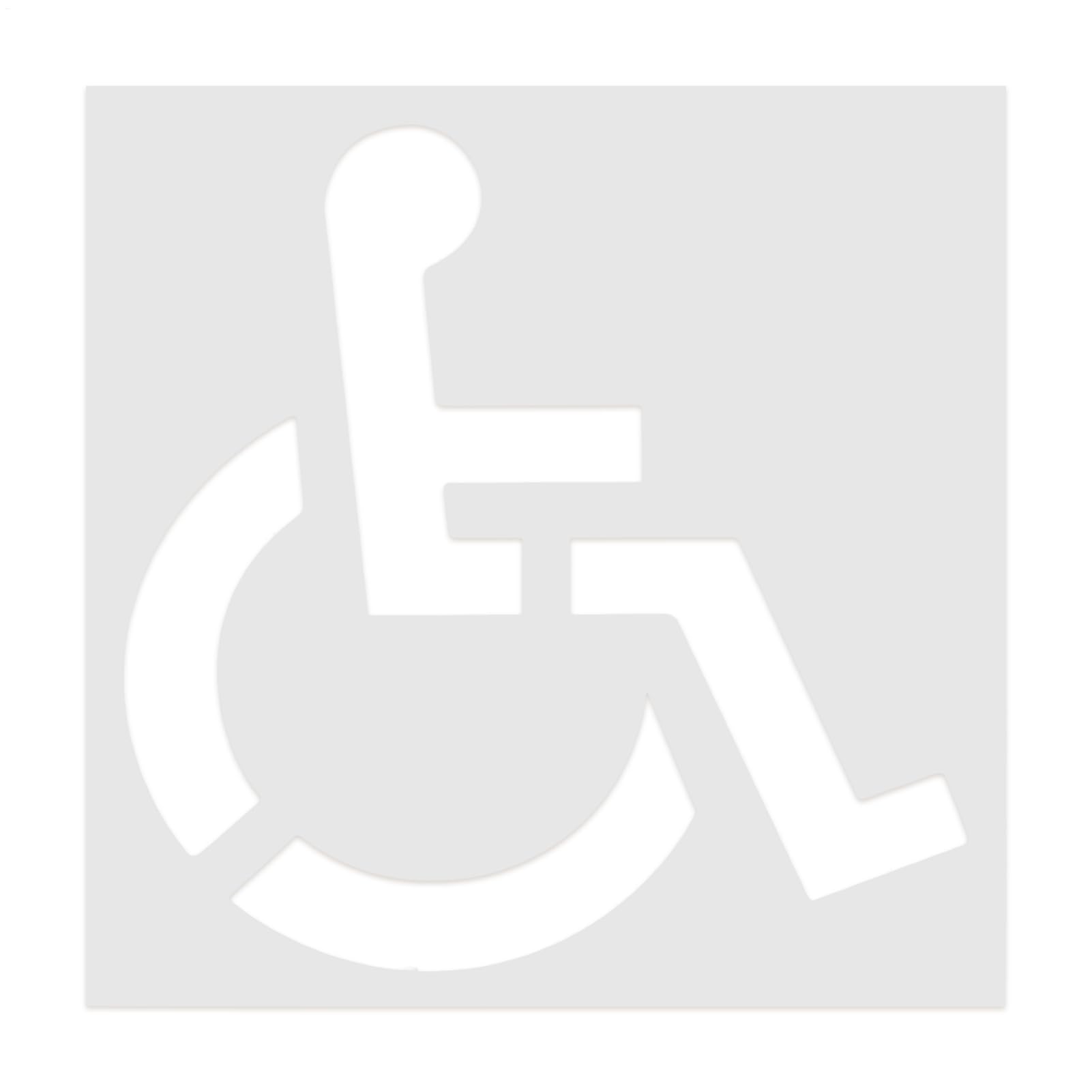 Modèle de symbole de fauteuil roulant pliable pour marquage extérieur