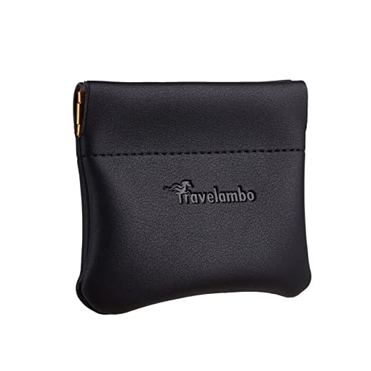 Travelambo Leather Squeeze Coin Purse Pouch Change Holder For Men & Women (01 Vintage Black)