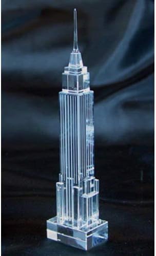 Amazon Com Crystal World Small Empire State Building W Window Lines Home Kitchen