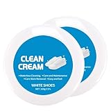 Micrionixk White Shoe Cleaner Cream, Multipurpose No-Wash Solid Comes with Sponge Removes Stains, White Shoes Clean Cream (2PCS)