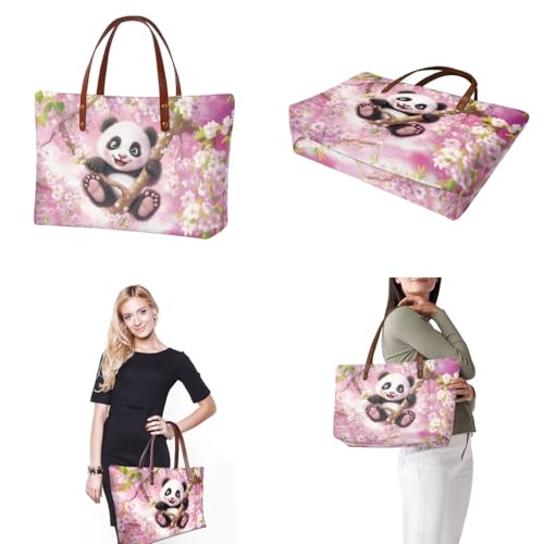 Lotusorchid 2 Pcs Large Tote Handbag with PU Wallet, Women Hand bags Purses, Top Handle Bag Satchel Shoulder Bag2