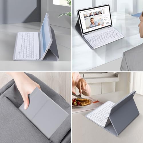 Teclado para tablet Samsung A11 Plus y funda delgada de PU inalámbrica de 11 pulgadas 2