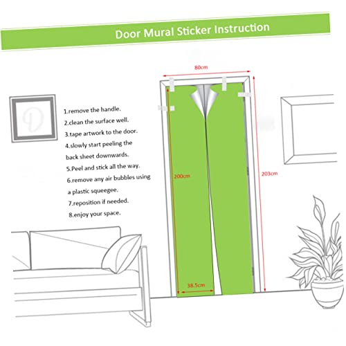Autocollant de porte 3D Angoily décoratif pour mur de garage et maison