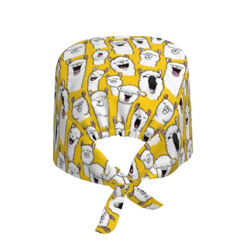 Image of Adjustable Scrub Cap with Sweatband, Breathable Working Hat for Men /Women