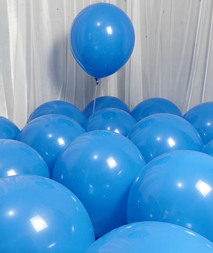Image of 90 Pack Blue Balloons 18 Inch Blue Latex Big Balloons for Party Decorations and Events