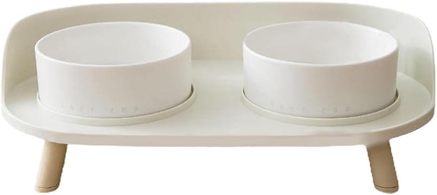 Spill-Proof Ceramic Cat Dog Bowl Neck Protection Detachable Ceramic Pet Food Bowls Non-Slip Pet Feeding Bowl