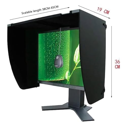 SMoonga Sonnenschutz für Laptops, Breite 38–65 cm, verstellbare Monitorblende, kein Lichtaustritt/einzigartige Abdeckung, die Privatsphäre bietet, passt für praktisch alle Laptops von 17 bis 27 Zoll – Bild 7