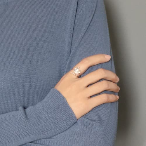 Bague ouverte tulipe ajustable, le cadeau d'anniversaire parfait - 5