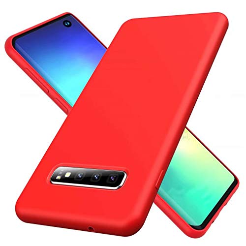 WJMWF Compatible con Funda Samsung Galaxy Note 20 Ultrafina Silicona Líquida Gel Cubierta [Protector de Pantalla] Anti-Arañazos Anti-Shock Funda Protectora-Rojo