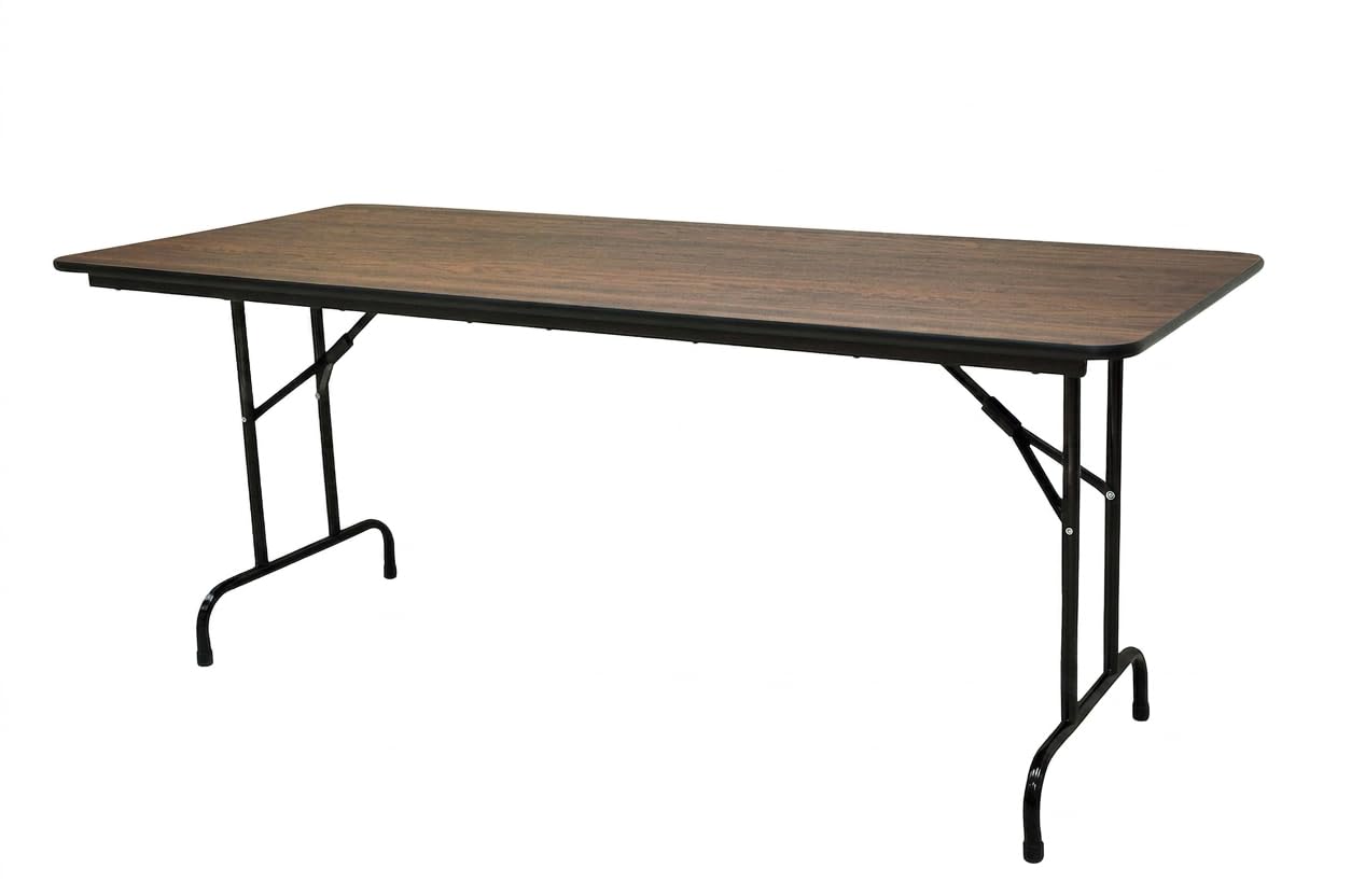METRO Professional Tavolo da esterno, acciaio/legno, per 8 persone, pieghevole, nero/marrone