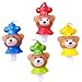 4 Pcs Chef Bear Birthday Candles, Teddy Bear with Chef Hat Cake Cupcake Topper Candles for Birthday Party Baby Shower and Wedding Favor