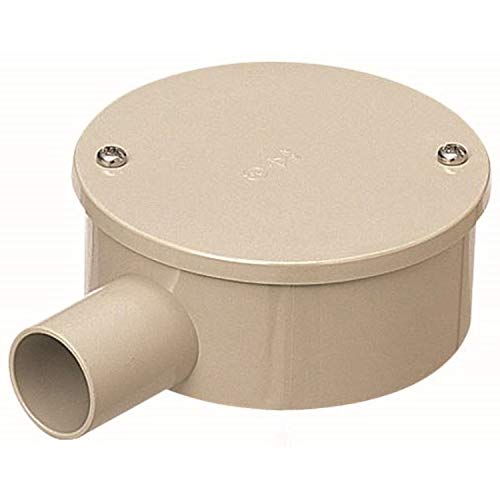未来工業 露出用丸形ボックス カブセ蓋 防水タイプ 1方出 ベージュ 適合管VE16 1個価格 PVM16−1KPJ