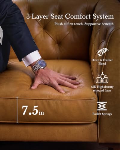 Waxed Full Grain Leather Sofa