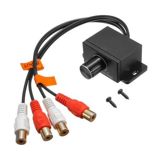 ANCLLO Manopola di Controllo del Volume della Musica dei Bassi del Livello dell'amplificatore remoto con connettore per Il Sistema di Altoparlanti subwoofer Stereo per Auto