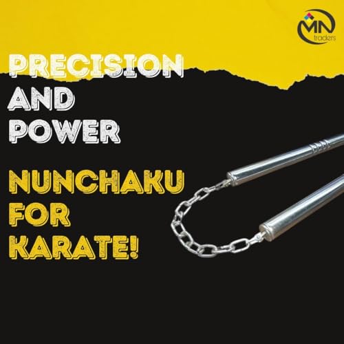 Image of Steel Nunchaku for Beginners - Soft Safety Martial Arts Training Nunchucks with Steel Chain & Anti-Slip Grip