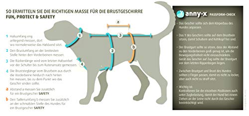 anny-x Brustgeschirr Fun schwarz blau - Gr. L