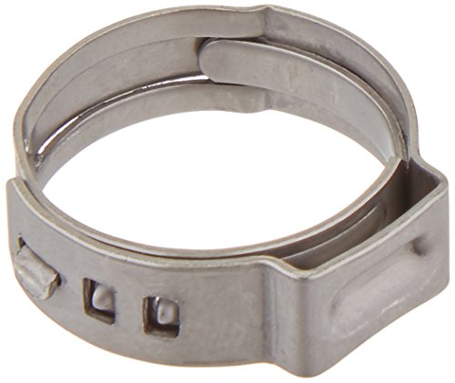 Oetiker 16700020 Stepless Ear Clamp, One Ear, 7 mm Band Width, Clamp ID Range 15.3 mm (Closed) - 18.5 mm (Open) (Pack of 25)