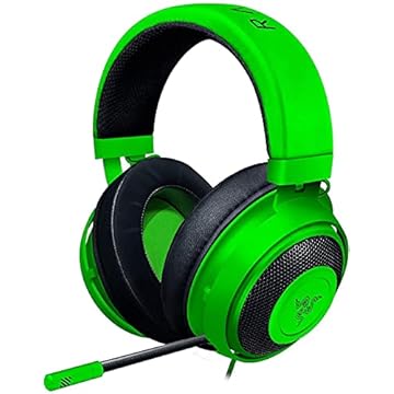 Razer Kraken Gaming Headset: Moldura de alumínio leve, microfone retrátil com isolamento de ruído, para PC, PS4, PS5, Switch, Xbox One, Xbox Series X e S, Mobile, conector de áudio de 3,5 mm – Verde