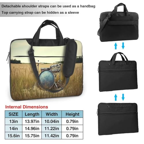 Maletín para portátil diseño tambor musical 15.6" negro miniatura 4
