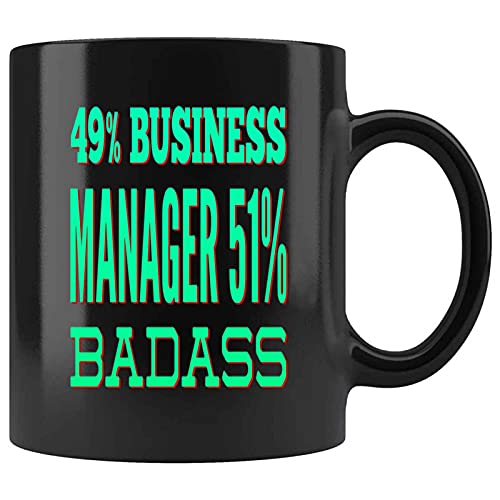 Divertido 49 Gerente de Negocios 51 Radess Presente Para Cumpleaños, Aniversario, All Saints 'Day 11 Oz Taza Negra Taza Cover