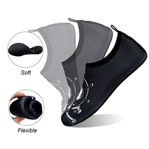 Image of WateLves Water Shoes for Womens Mens Barefoot Quick-Dry Aqua Socks for Beach Swim Surf Yoga Exercise New Translucent Color Soles