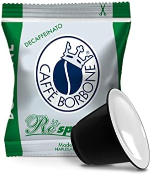 Caffè Borbone Respresso Dek Decaffeinated Capsules – 50 Nespresso* Compatible Borbone Coffee Pods – Intensity 8.5 Espresso Pods, Compatible With Nespresso* Machines for Domestic Use