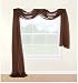 Beautiful Elegant Voile Sheer Valance Scarf 37" X 216" Topper Coffee Brown Chocolate