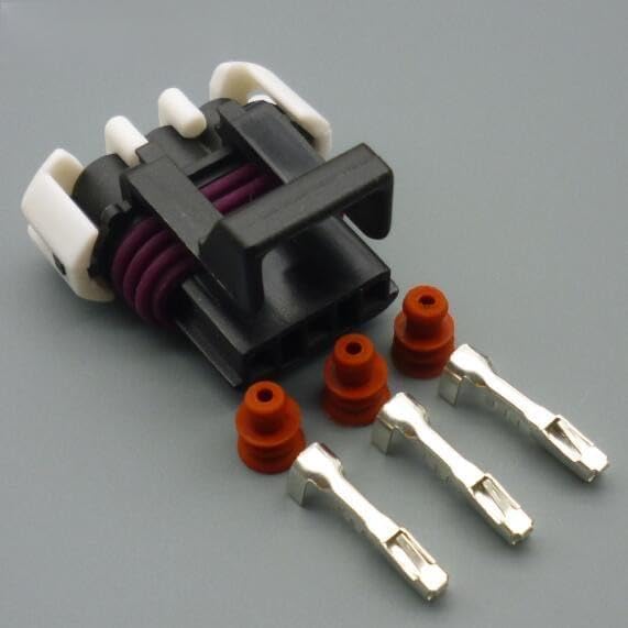 5/100Sets 3 Pin 1.5mm 1212961 12129615 12110293 150 Auto Wire Connector Male Female Front Lamp Plug for Chevrolet - (Color Name: 10sets Female)