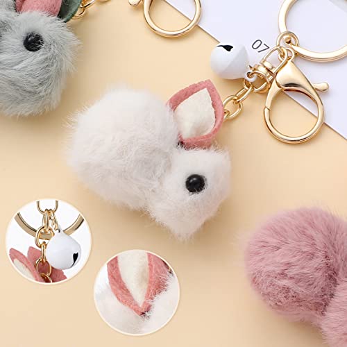 Abaodam 3 Pçs Chaveiros De Coelho Chaveiros De Coelho Feminino Bolsa Bolsa Encantos De Carro Pingent