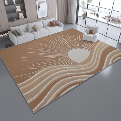 5'x 8' Washable Area Rug for Living Room,Low Pile Non