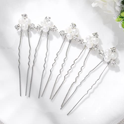 Runmi - Forcine per capelli da sposa color argento...